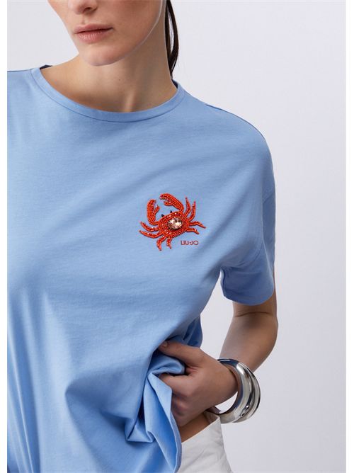 T-shirt woman blue LIU JO | WA6414JS923/P9431